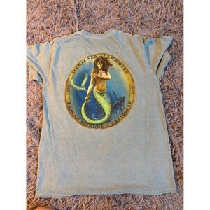 Blue 84 Cayman Islands Mermaid Paradise Caribbean Graphic T-Shirt Light Blue M